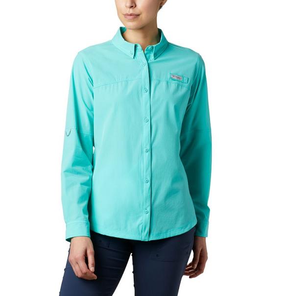 Columbia Coral Point Shirts Blue For Women's NZ41796 New Zealand